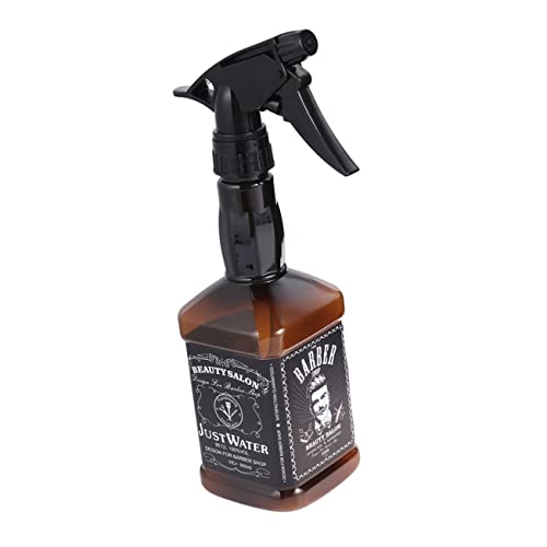 PACKOVE 650ml Hairdressing Spray Bottle Barber Spray Bottles Plastic Water Sprayer for Salon and Gardening Use Brown Hair Mist
