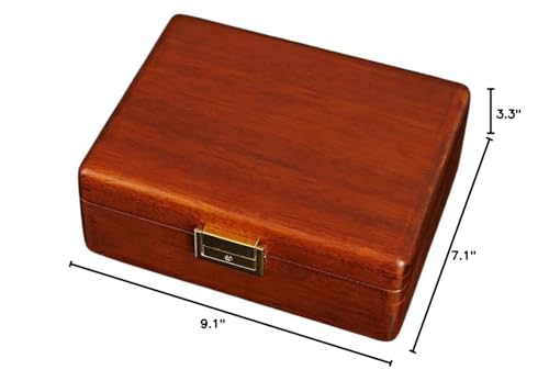 Bescott 2 Layer Solid Wooden Jewelry Box With Lock And Key For Women Men Vintage Velvet Wood Jewelry Organizer Storage For Earrings Rings Necklaces Bracelet Watch Mother’S Day Gift thumb #5
