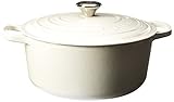 Le Creuset Enameled Cast Iron Signature Round Dutch Oven, 7.25 qt., White