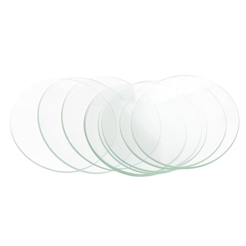 BELLIFFY 10 Pcs Watch Glass Flat Watch Laboratory Lab Dish Beaker Science Projects Dishes Lab Dishes School Watch Wrist Watches Glasses Clear Science Culture Square Watch Transparent
