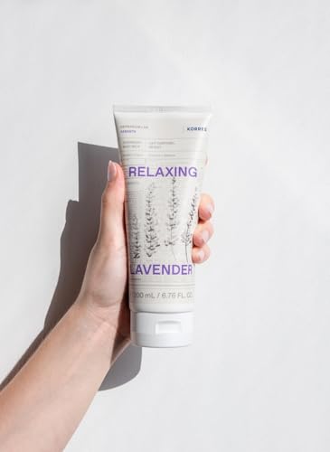 Korres Relaksujące lawendowe mleko do ciała, kojący krem nawilżający do ciała, 200 ml