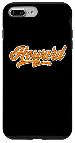 Elegant First Name Howard Team Howard Cool Orange Font Carcasa para iPhone 7 Plus/8 Plus