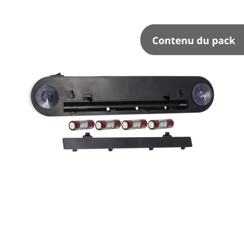 Xanlite ECM200PW Beleuchtung Spiegellampe, LED, 200 Lumen, Befestigung durch Saugnäpfe (im Lieferumfang enthalten), Schrauben (nicht im Lieferumfang enthalten) – Farbe Neutralweiß