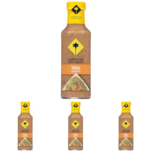 California Pizza Kitchen Thai Dressing - Creamy Thai Peanut Sauce, Restaurant-Like Asian Peanut Sauce, Asian Salad Dressings, Fresh and Creative Flavors Collide, Asian Dressings - 12 Fl Oz (Pack of 4)
