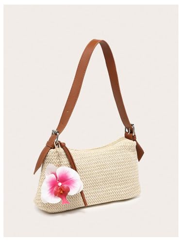 Image of Verdusa Women's Straw Woven Shoulder Bag Tote Handbag Summer Beach Purse Vacation Bags