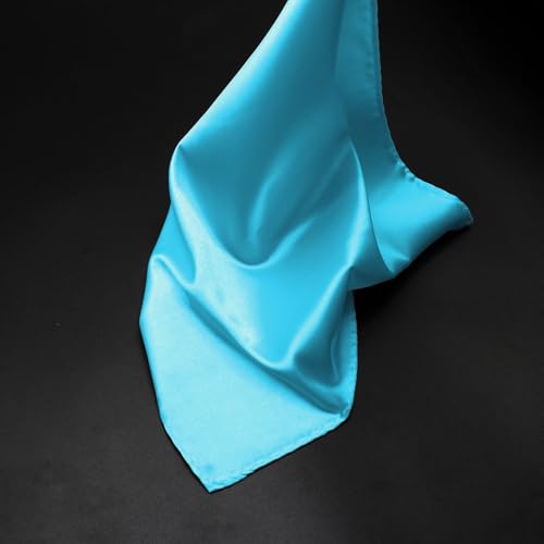 Image of Satin Mens Pocket Square with Holder, 11.8'' Suit Handkerchiefs for Men Wedding Business Casual