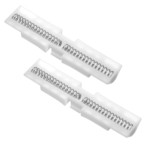 2 Pcs Bifold Door Springs Folding Closet Door Spring Pin for Doors Abs Rail White Hardware Top Mount Protect Doors Track Springs for Sliding Closet Bi Fold Sliding Guides miniatura 1