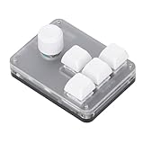 4キーメカニカルキーボード、RGBライト付きブルースイッチキーパッド、オフィスおよびゲーム用プログラマブルUSBキーボード、長期使用、デバイス間のシームレスな移行