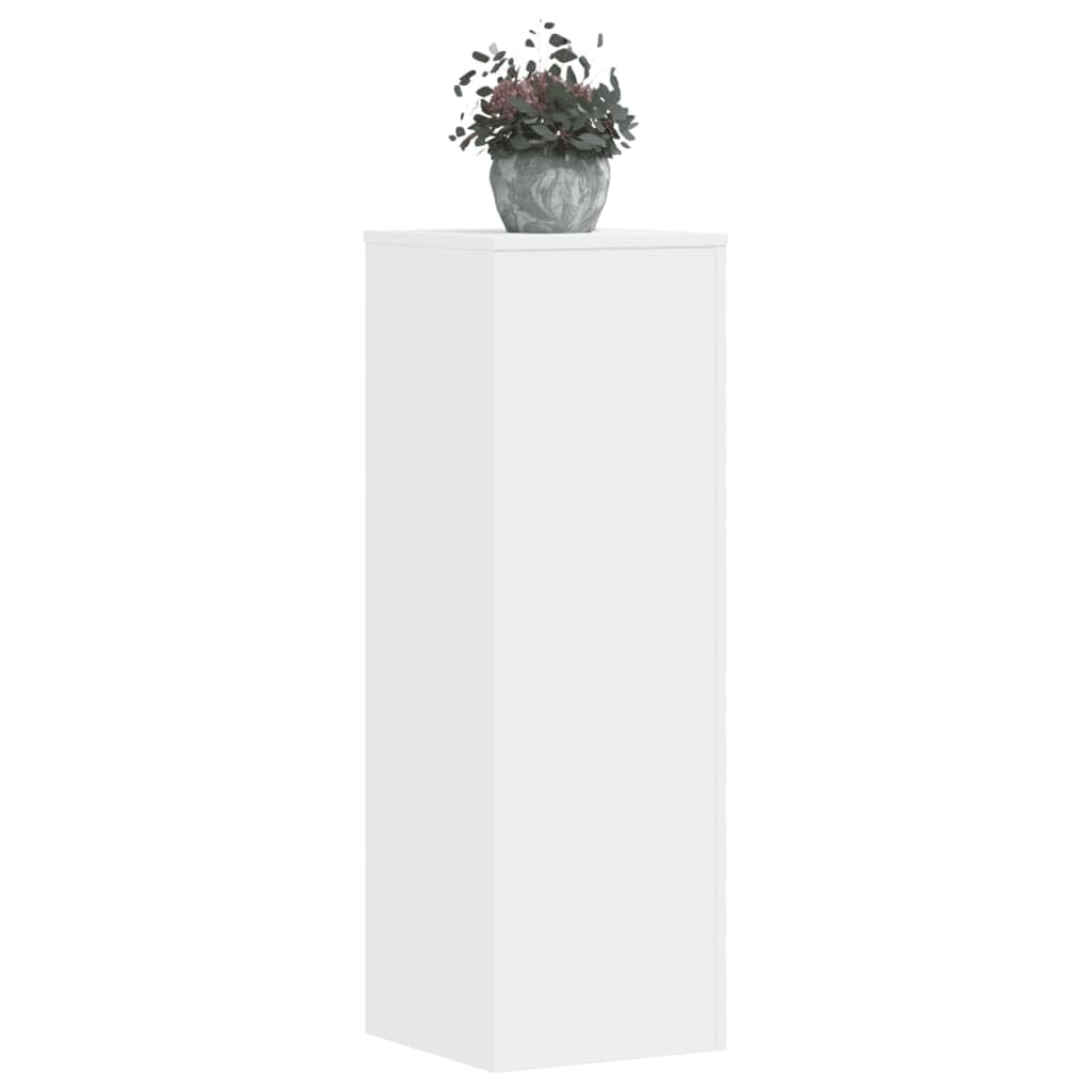 Support de plantes blanc 33x33x100 cm meuble bois pour intérieur et véranda