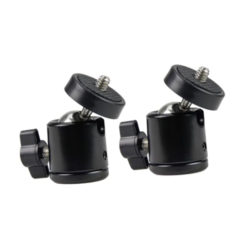 OSALADI Aluminum Alloy Spherical Head Camera Mount Panoramic Scale Damping Slide Platform 2pcs Included