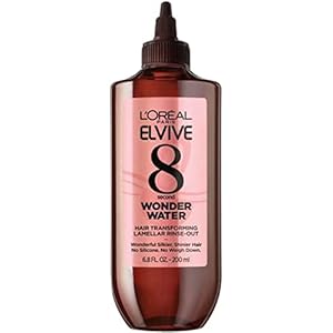 L’Oreal Paris Elvive 8 Second Wonder Water Lamellar, Rinse out Moisturizing Hair Treatment for Silky, Shiny Looking Hair, 6.8 FL; Oz