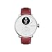 Withings Leather Wristbands for ScanWatch, Burgundy & Silver, 18mm