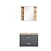 Produktbild Vicco Badmöbel Set Ilias, Goldkraft Eiche/Anthrazit, 2 Teile, Unterschrank 80 cm