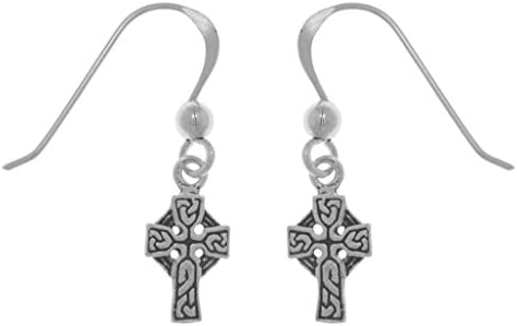Jewelry Trends Petite Celtic Cross Sterling Silver Dangle Earrings First Communion Gift