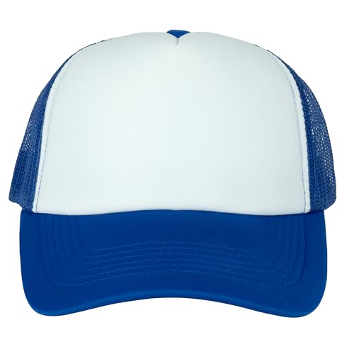 Image of Gelante 12 Pcs Sublimation Blank Trucker Hats - 5 Panel Mesh Snapback Baseball Cap Bulk