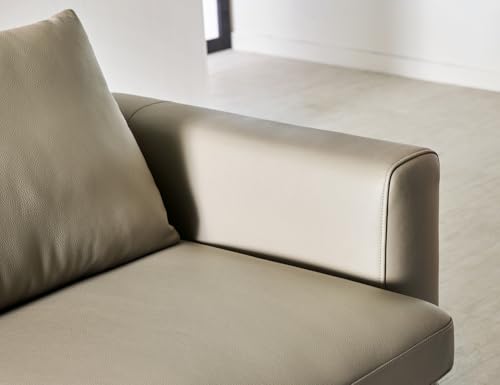Image of Fabrique Universal 4 Seate with Puffy Moden Design Light Grey Sofa Set | Comfortable Furniture for Home Office & Living Room | Easy to Move with Stainless Steel Legs