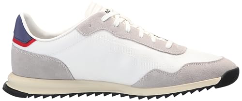 Image of BOSS Men's Zayn Low Profile Suede Leather Two Tone Sneaker