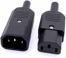 Set 8 Connettori IEC C14 A C13 - 250V 10A, Spina Maschio Presa Femmina, Per PC Ed Elettrodomestici - Foto 2