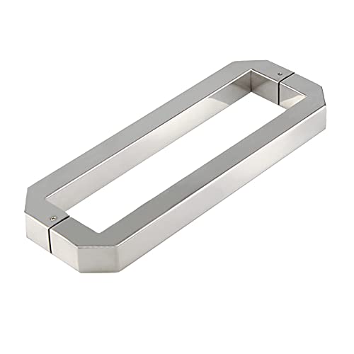 Poignée de porte en verre CFWSHJ design poussez tirez en acier inoxydable entraxe 450mm