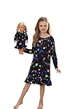 Bow Dream Toddler Girl Dress Cute and Matching American Girl Doll Clothes Accessories for Girls Dresses Butterfly Size 150