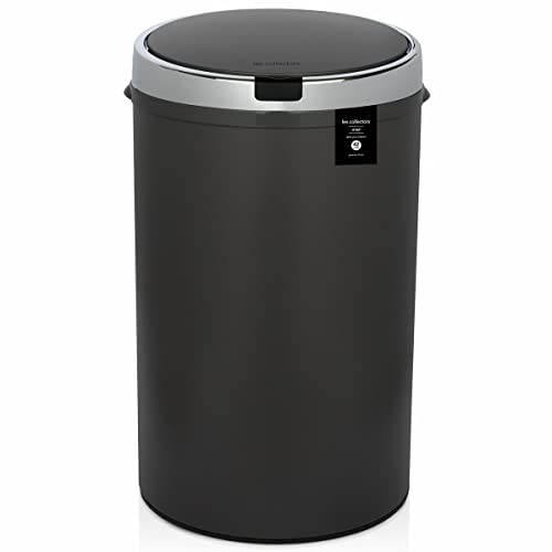 Les Collectors Poubelle Automatique de Cuisine Inox N°347 Capacité 42 L, Capteur Infrarouge, Ronde, Pratique, Ouverture sans Contact, Résistante, Fermeture...