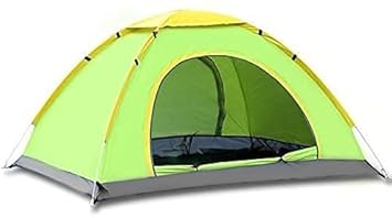 2 Person Waterproof Polyester Outdoor Camping Tent for Hiking (120cm X 200cm X 120cm) Multicolour
