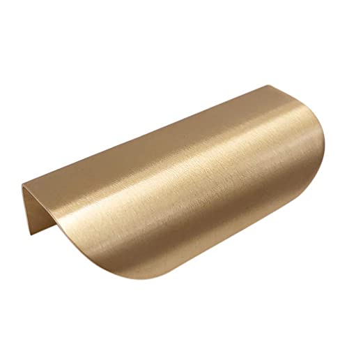 Oneyijun 2 Pcs Leaf Shape Cabinet Drawer Wardrobe Door Brass Gold DecorativeFurniture Pulls Handles Kitchen Door Drawer Pull Knobs with Screws for Bathroom Bedroom (117mm Style2) - Image 4