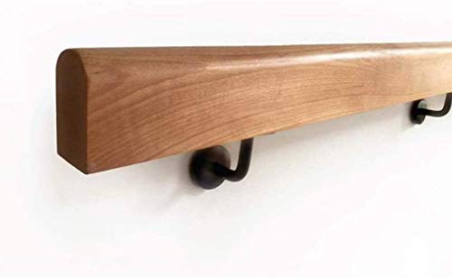 Main courante d'escalier DASHADAO en bois de pin avec kit complet de fixations