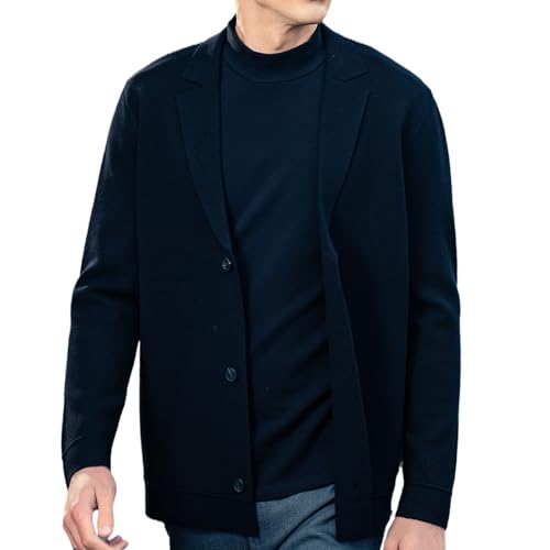 Men's Cardigan Wool Sweater Trend Cool Wool Sweater Men's Coat Spring and Autumn Knitted Sweater