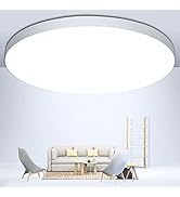 Lámpara de techo LED de 28 cm de diámetro, 24 W, 6500 K, 2000 lm, IP44, resistente al agua, redonda...