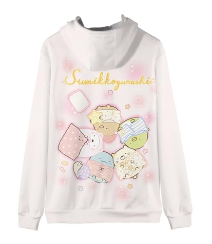 Kawaii Cartoon Zip Up Hoodie Women's Full Zip Hooded Sweatshirt Girls Long Sleeve Pullover Sweaters3