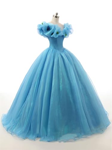 Image of Women's Off Shoulder Quinceanera Ball Gowns Masquerade Princess Long Prom Formal Evening Party Dress
