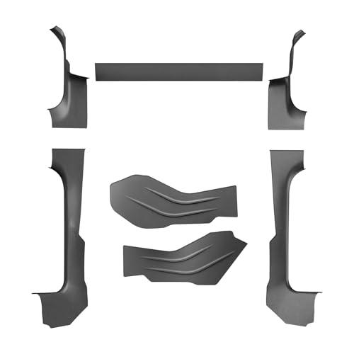 LUCKEASY 7PCS for Tesla Model 3 Highland 2025 2024 Front Rear Door Threshold Strip Center Console Lower 2nd Row Seat Lower Protector Anti-dust Pads TPE for Tesla Model 3 Accessories Black