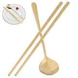 LARGEMENT APPLICABLE: Les cuillères coréennes sont simples et modernes, parfaites pour un usage domestique, un café, un restaurant, etc. Vous pouvez également l'utiliser pour les pique-niques, le camping, les buffets, les fondues et les barbecues