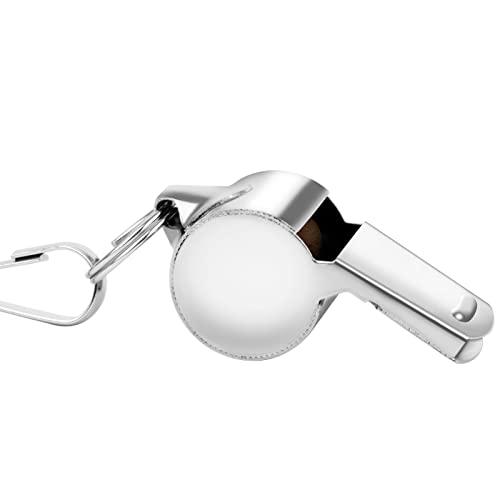 2 Silbatos deportivos de acero inoxidable con cuerda miniatura 5
