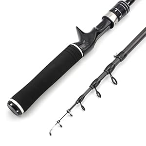 Vishengel Fishing Rod Ultra light Telescopic Fishing Rod Spinning Rod Lure Weight 1-5g Children Beginners Catch Small Fish Pole Draagbare reishengel (Color : Casting Rod, Length : 150cm)