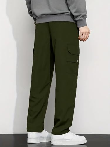 Image of LookMark Men's Cargo Pants Stylish and Comfortable | Men's Cargo Pants with Multiple Pockets | Ideal for Casual Wear, Outdoor Activities, and Everyday Use