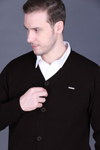 Image of GODFREY V Neck Cardigans for Men - Full Sleeve Woolen Sweater for Man Winter Wear