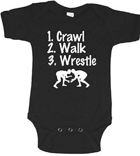 Crawl walk wrestle baby onesie ® wrestling onesie ® bodysuit wrestler infant one piece