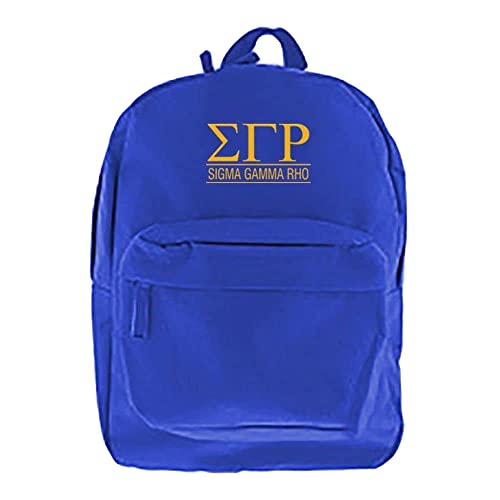 Greekgear Sigma Gamma Rho Custom Text Backpack Royal Blue