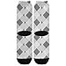 SyXIOP Gray Plaid Checkered Fashion womens crew sock running casual wicking mens tube socks (2-Pair)