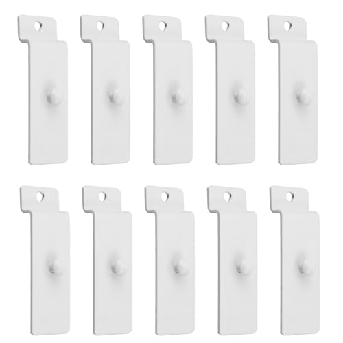 Semetall 10PCS Slatwall Hooks White
