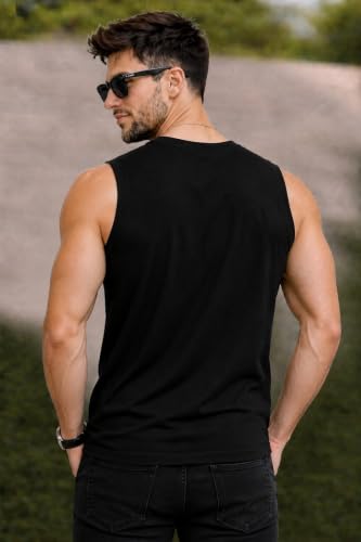 Image of JUGULAR Tank Tops Sleeveless T-Shirt for Men Gym Wear Vest Printed Stylish Round Neck Running for Sports Workout Fitness & Casual or Beach Wear