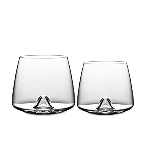 Whisky Glass, Scotch Whisky Rock Glass, Tumbler Vortex Type Bottom Vortex Design Rode Wijnglas, gebruikt voor Bar Whisky Shot Bril (Capacity : 380ml, Color : Eddy Glass) - Image 8