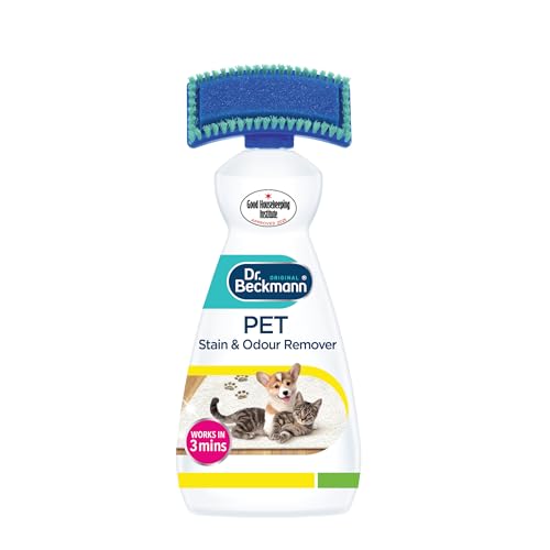 Dr. Beckmann Pet Stain & Odour Remover, Eliminates stains and odours caused by pets, incl. applicator brush, 650 ml