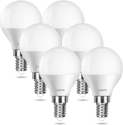 Lepro Lot de 6 Ampoules LED E14-4.2W Équivalent 40W - 470LM Blanc Chaud 2700K - Économie D'énergie Ampoule Ronde P45 Petit Culot à Vis - AC 220-240V - Non Dimmable