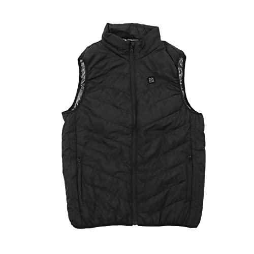 Topyond Intelligent Heating Vest, 4 Area USB Heated Vest, Black, Large, Sleeveless, Modern, Winter, Adults, Outdoor Enthusiasts, Professionals