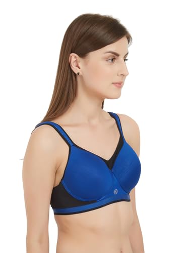 Image of SOIE Women Full Coverage Polyamide Spandex High Impact Padded Non Wired Sports Bra