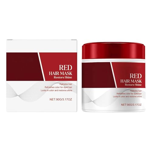m-ascarilla Realzadora Del Color Para Cabello Rojo Con Fórmula Reparadora, 90 G, Acondicionador Potenciador Del Color, Repara Y Realza Los to-n-os Rojos En Cabello Teñido,Refresca El Colory El to-no