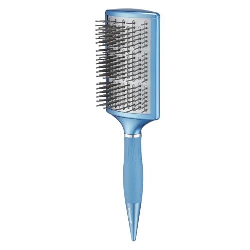 BaBylissPRO Nano Titanium Curved Paddle Brush Extra-Wide Titanium Ceramic Blow Dryer Brush Ionic Technology Smooth Frizz-Free Styling Fast Blowouts